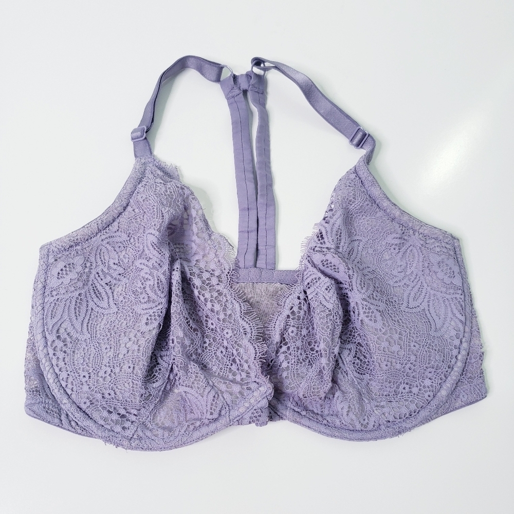 Victoria's Secret Lilac Lace Racerback Underwire Bra